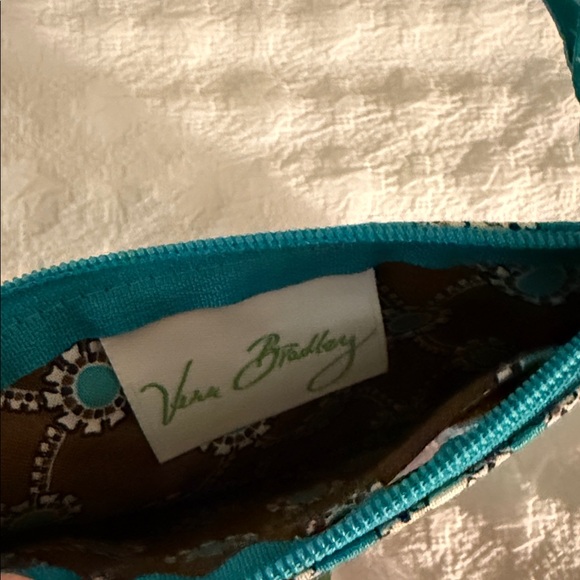 Vera Bradley Teal and Brown Paisley Pouch - Picture 3 of 3